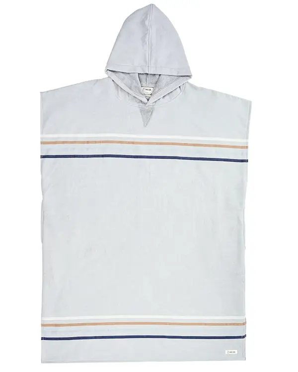Border Classic Stripe Poncho - Grey | Sand Cloud