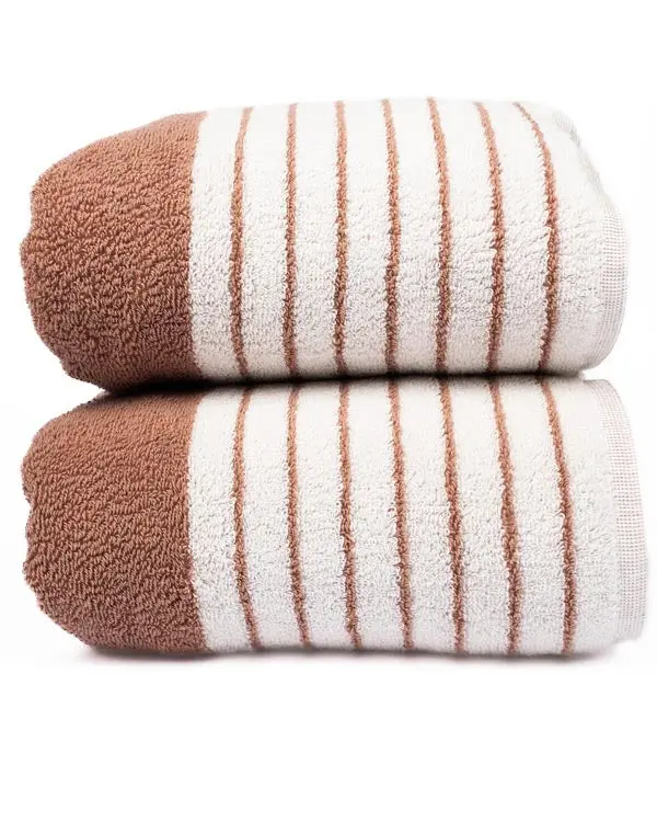 Micro Stripe Bath Bundle - 2 Pack - Warm Taupe | Sand Cloud - Image 4