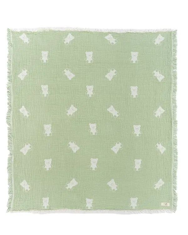 Teddy Gauze Receiving Blanket with Pouch | Sand Cloud