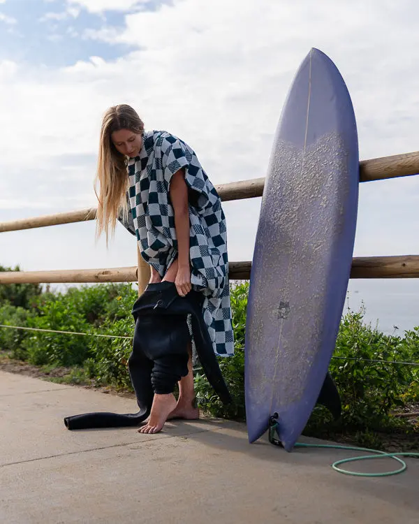 Checker Hooded Poncho | Sand Cloud - Image 3