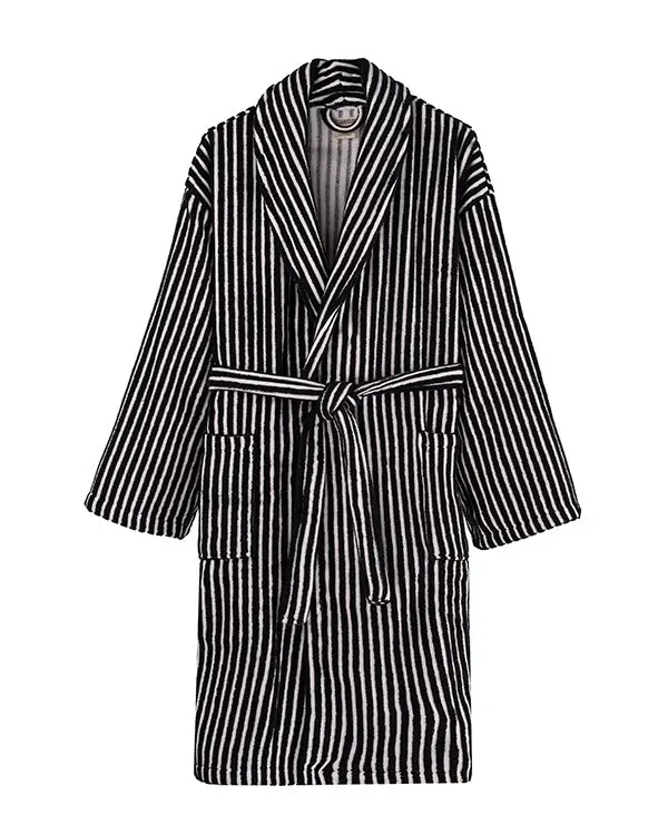 Stripe Dot Robe - Black | Sand Cloud
