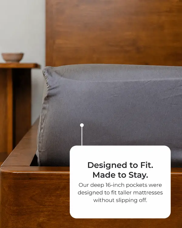 Luxe Sateen Sheet Set Steel Grey | Sand Cloud - Image 6