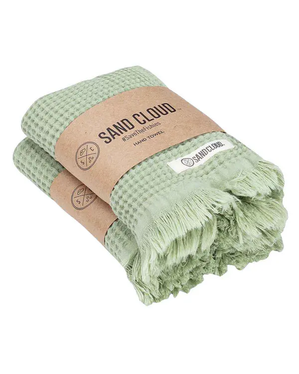 Alternative view of Micro Waffle Hand Bundle Sage | Sand Cloud