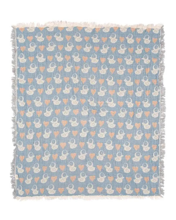 Ducky Gauze Receiving Blanket Single with Pouch | Sand Cloud - Image 3