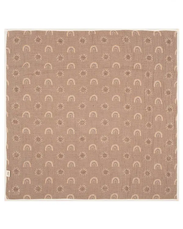 Alternative view of Rainbow Gauze Hooded Blanket Single | Sand Cloud