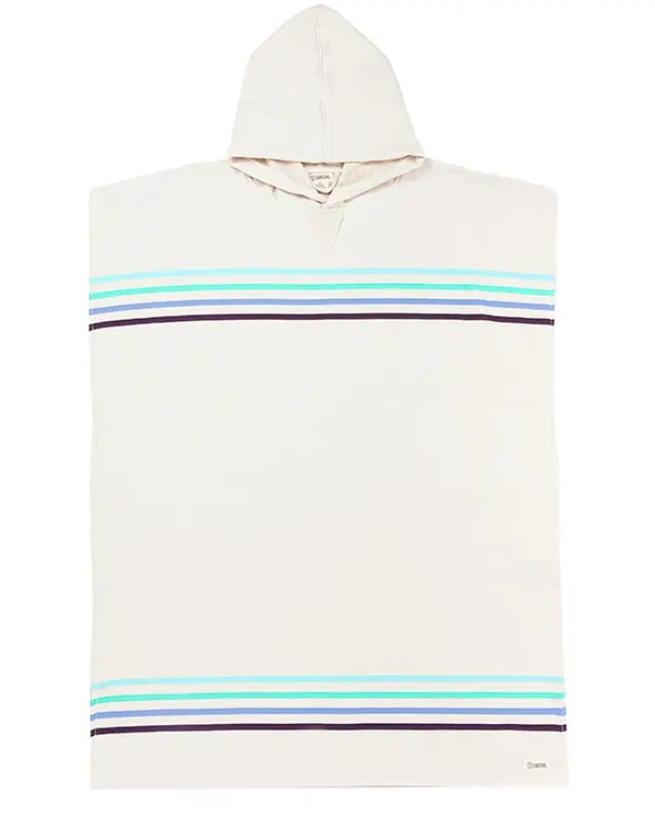 Border Classic Stripe Poncho - Aqua | Sand Cloud