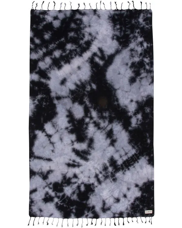 Black Acid Wash Beach Towel- Sand Cloud | Sand Cloud
