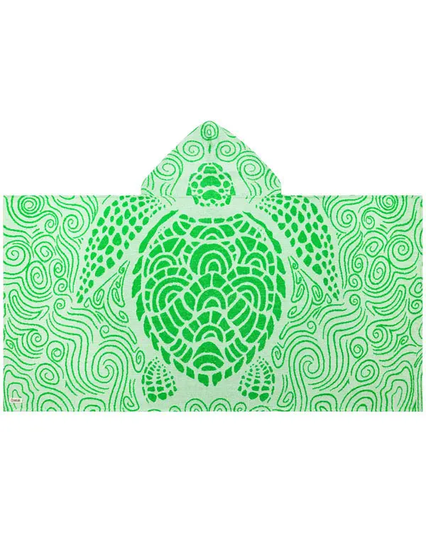 Alternative view of Swirl Turtle Hooded Kids Bath Towel | Sand Cloud