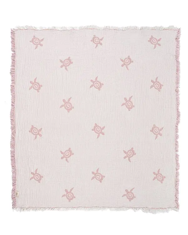 Baby Turtle Gauze Receiving Blanket Single with Pouch | Sand Cloud - Image 3