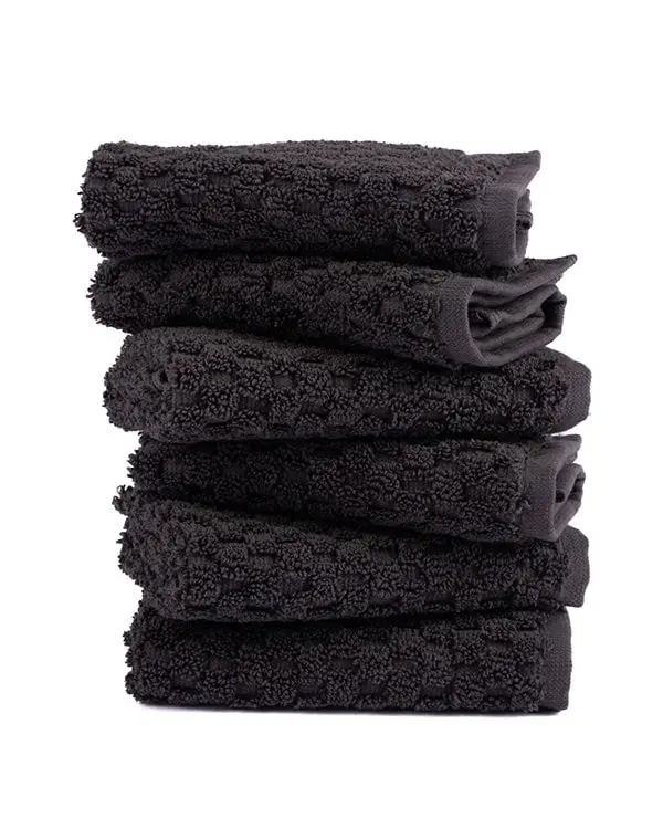 Alternative view of Atom Washcloth Bath Bundle - Charcoal - 6 Pack | Sand Cloud