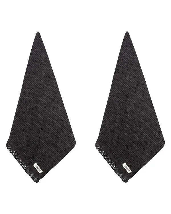 Micro Waffle XL Bath Bundle - Black | Sand Cloud - Image 4