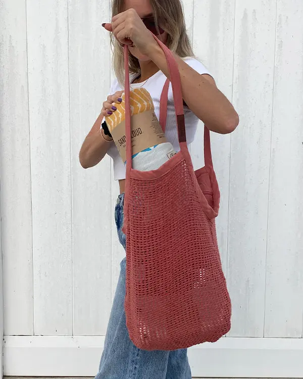 Alternative view of Net Market Bag Terracotta | Sand Cloud