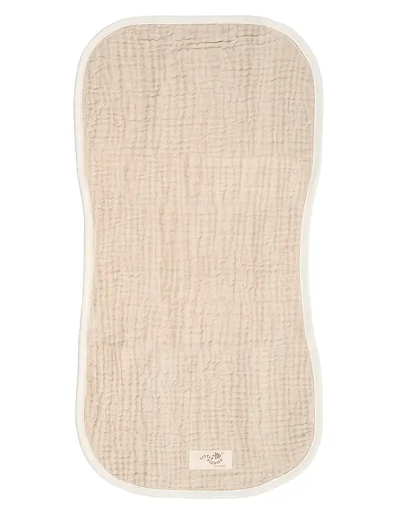 Little Fishies Gauze Burping Cloth Bundle - 3 Pack - Natural / Beige / Warm Taupe | Sand Cloud - Image 5