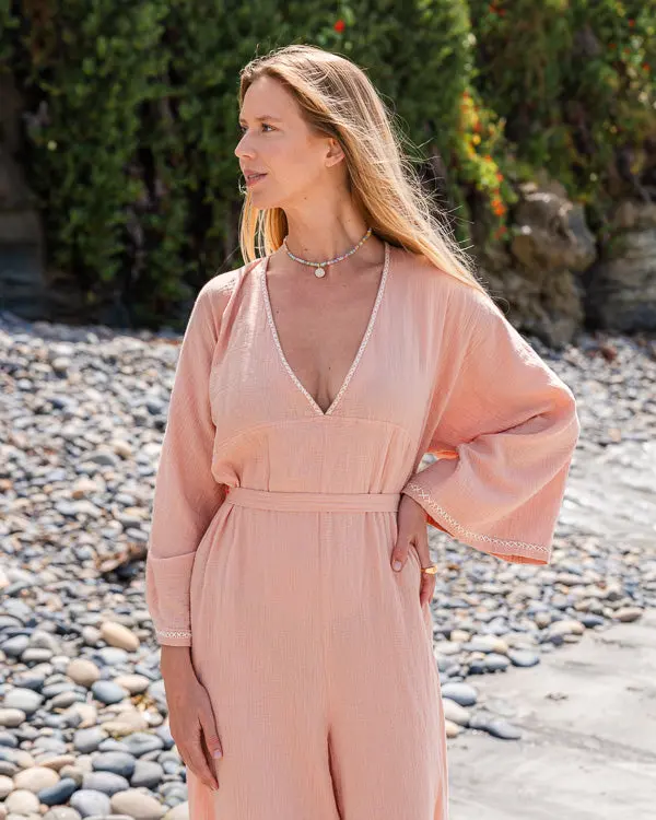 Alternative view of Nora Gauze Jumpsuit | Sand Cloud