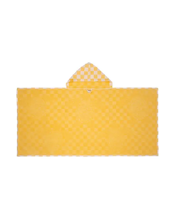 Checker Turtle Hooded Kids Bath Towel | Sand Cloud - Image 3