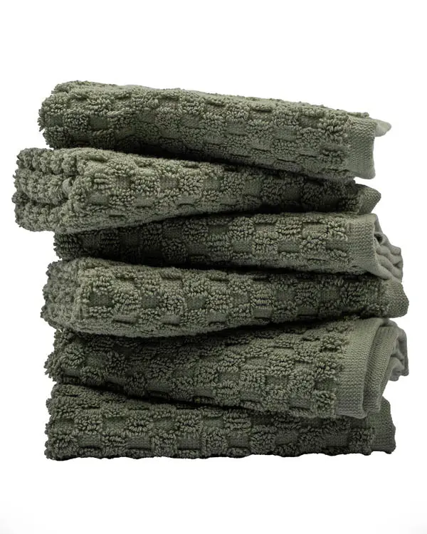 Atom Washcloth Bath Bundle 6 Pack - Hedge Green | Sand Cloud - Image 3
