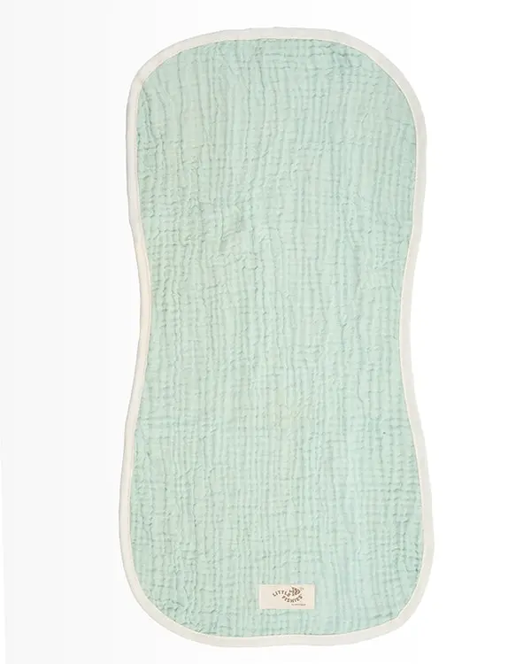 Little Fishies Gauze Burping Cloth Bundle - 3 Pack - Seafoam / Peach Fuzz / Natural | Sand Cloud - Image 3