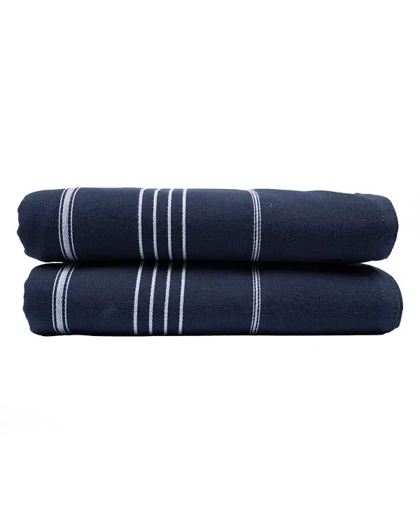 Classic Fringeless XL Bath Bundle 2 Pack - Navy | Sand Cloud - Image 3