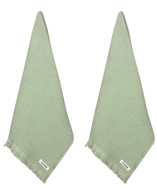 Micro Waffle XL Bath Bundle - Sage | Sand Cloud - Image 4