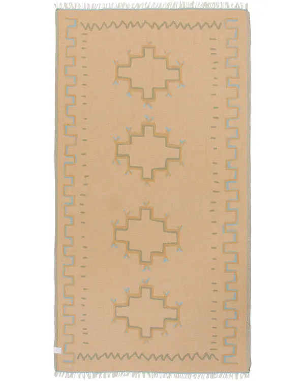 Alternative view of Moroccan Towel Teal | Sand Cloud