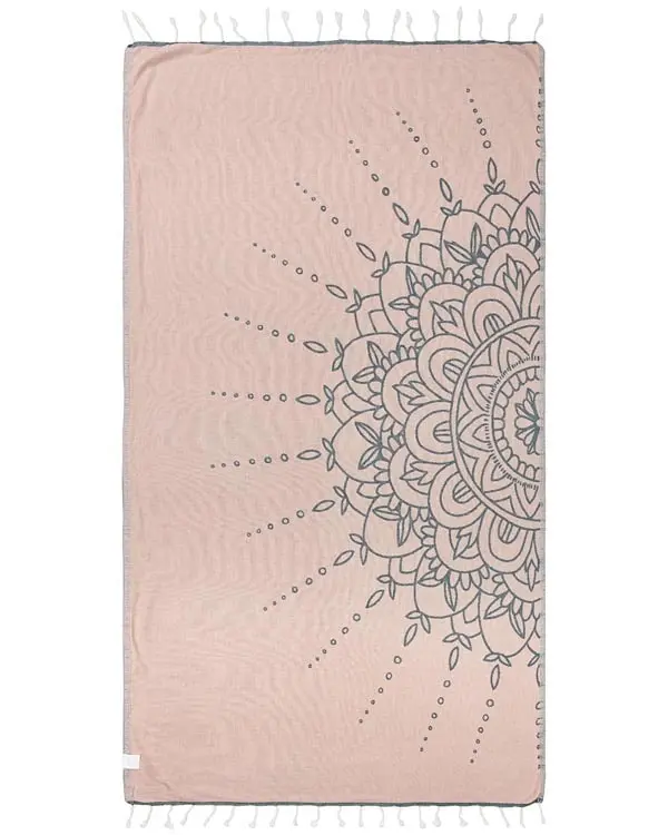 Alternative view of Flower Mandala Ocean Teal | Sand Cloud