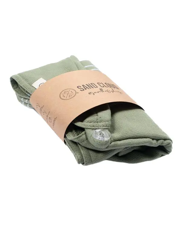 Alternative view of Classic Hair Towel - Hedge Green | Sand Cloud