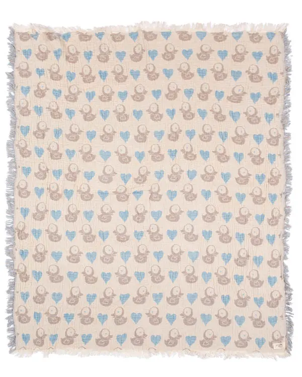 Ducky Gauze Receiving Blanket Single with Pouch | Sand Cloud