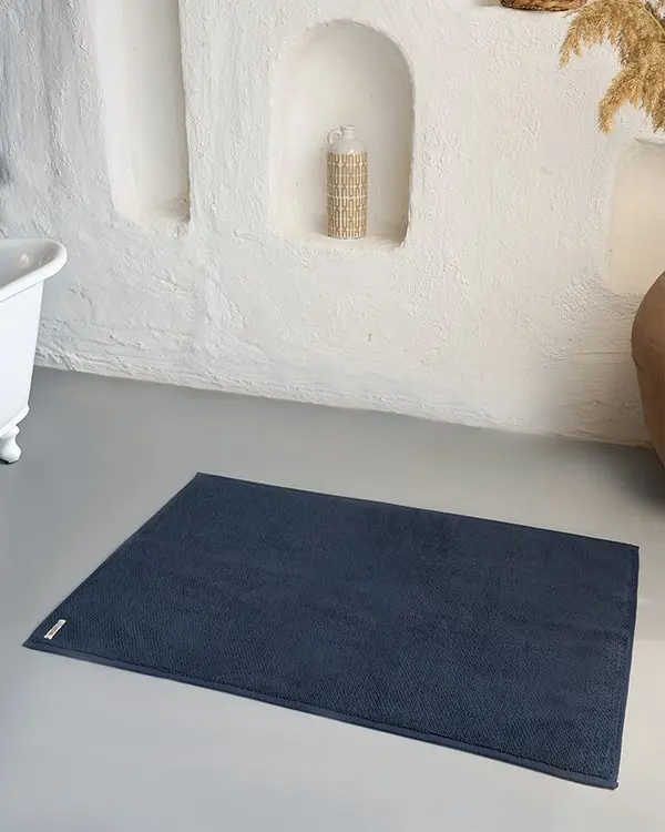 Alternative view of Willow Bath Mat - Navy | Sand Cloud