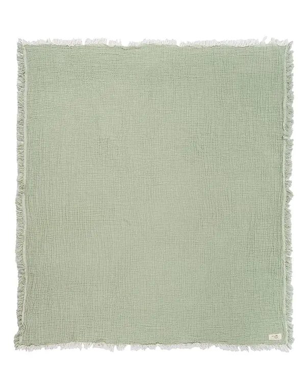 Little Fishies Gauze Receiving Blanket Set - 3 Pack - Sage / Grey / Navy | Sand Cloud - Image 3