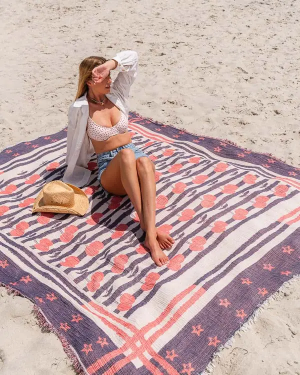 Cherry Stars & Stripes PARTY BLANKET | Sand Cloud - Image 6