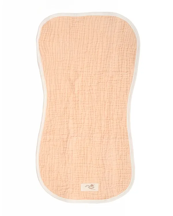 Little Fishies Gauze Burping Cloth Bundle - 3 Pack - Seafoam / Peach Fuzz / Natural | Sand Cloud - Image 5
