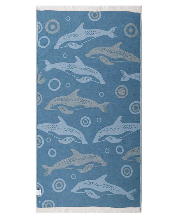 Dolphin Bubbles Kids Towel | Sand Cloud - Image 3