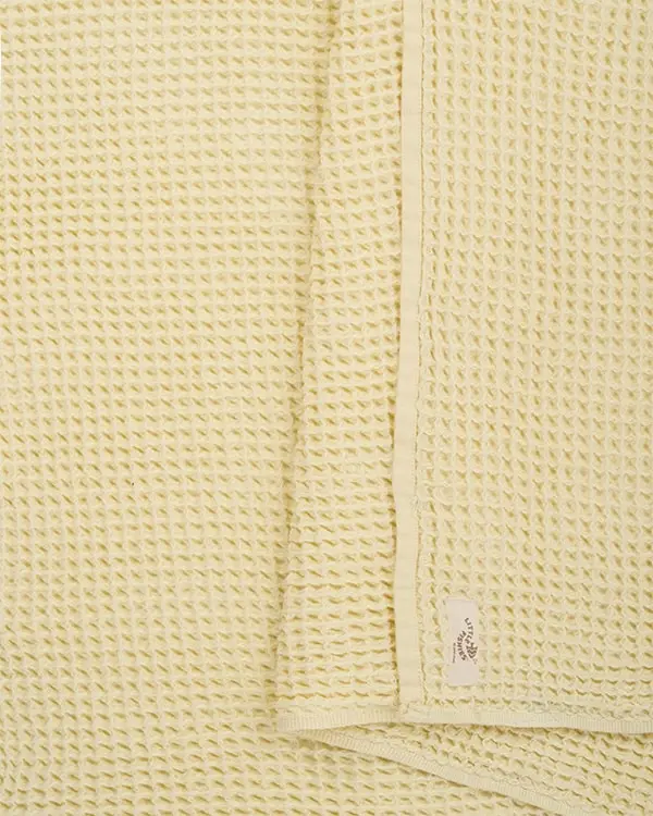 Little Fishies Waffle Blanket - Butter | Sand Cloud - Image 3