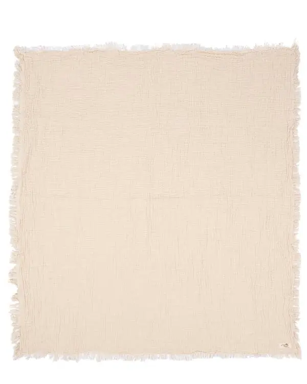 Little Fishies Gauze Receiving Blanket - Natural | Sand Cloud - Image 6