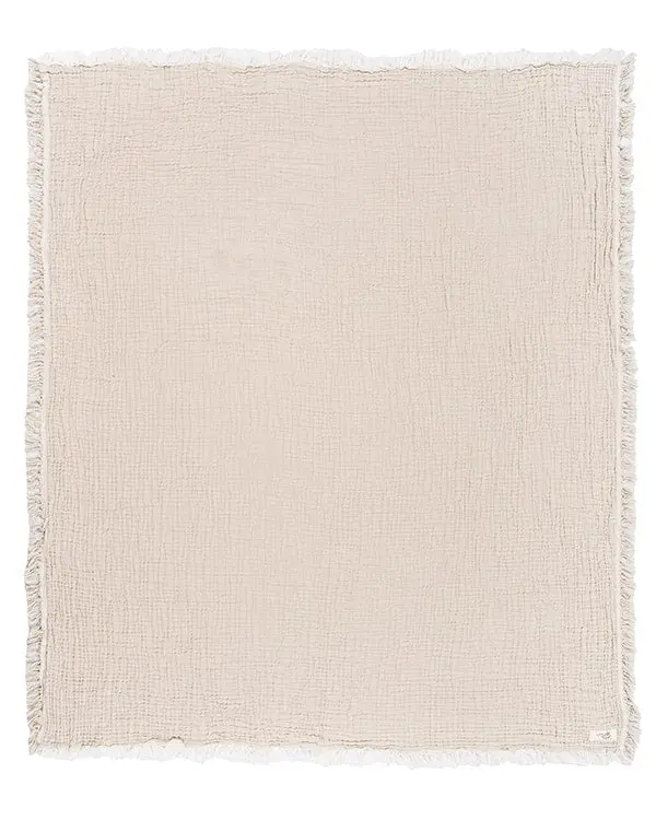 Little Fishies Gauze Receiving Blanket Set - 3 Pack - Natural / Beige / Warm Taupe | Sand Cloud - Image 5
