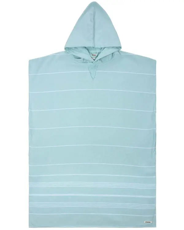 Alternative view of Classic Stripe Hooded Poncho - Seaglass | Sand Cloud