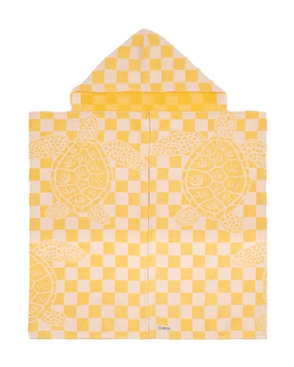 Checker Turtle Hooded Kids Bath Towel | Sand Cloud