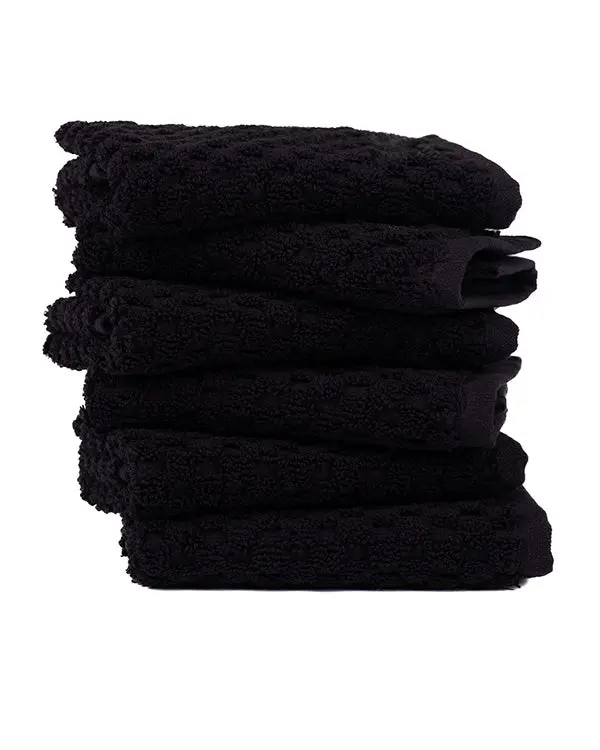 Alternative view of Atom Washcloth Bath Bundle - Black - 6 Pack | Sand Cloud