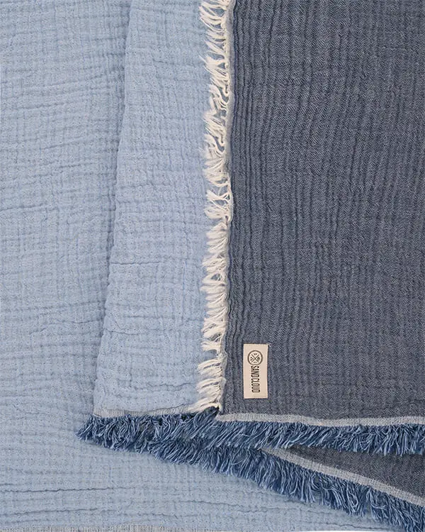 Senna Melange PARTY BLANKET Indigo - Queen | Sand Cloud - Image 4
