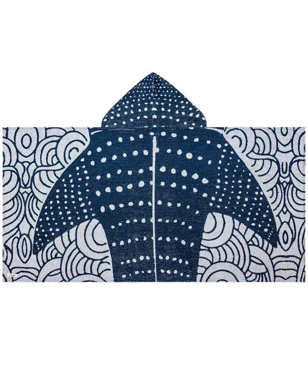 Alternative view of Whale Shark Hooded Kids Bath Towel | Sand Cloud