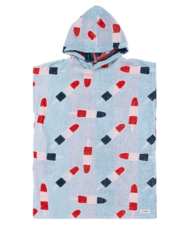 Alternative view of Popsicle Hooded Poncho Youth | Sand Cloud