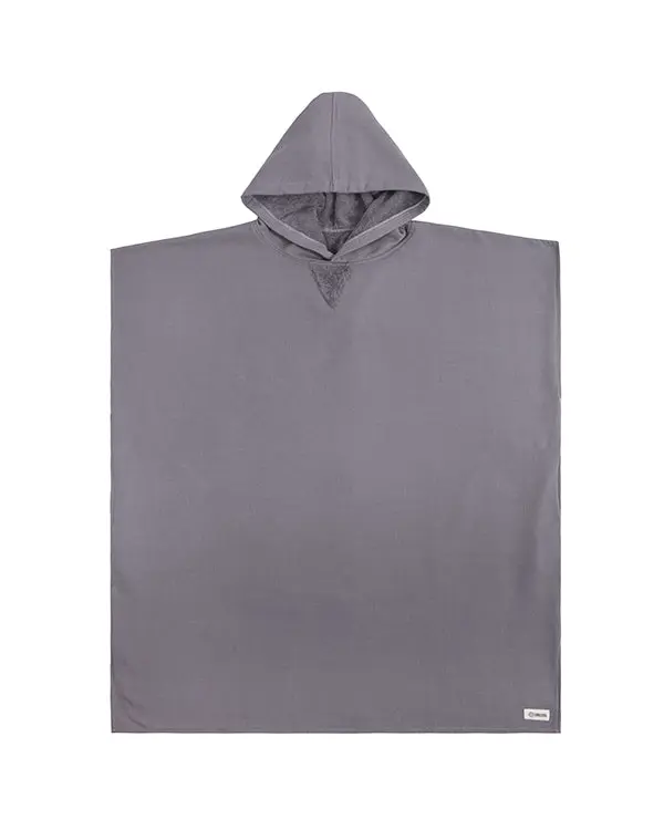 Alternative view of Terra Hooded Poncho Grey | Sand Cloud