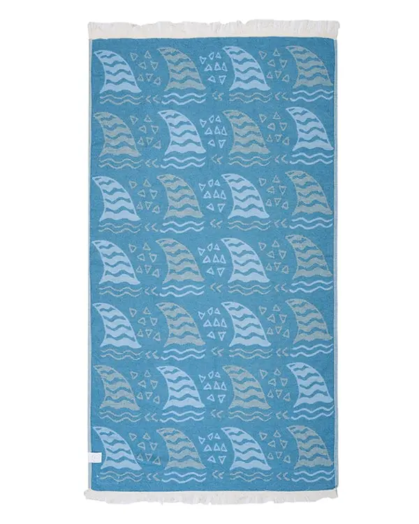 Alternative view of Shark Fin Kids Towel | Sand Cloud