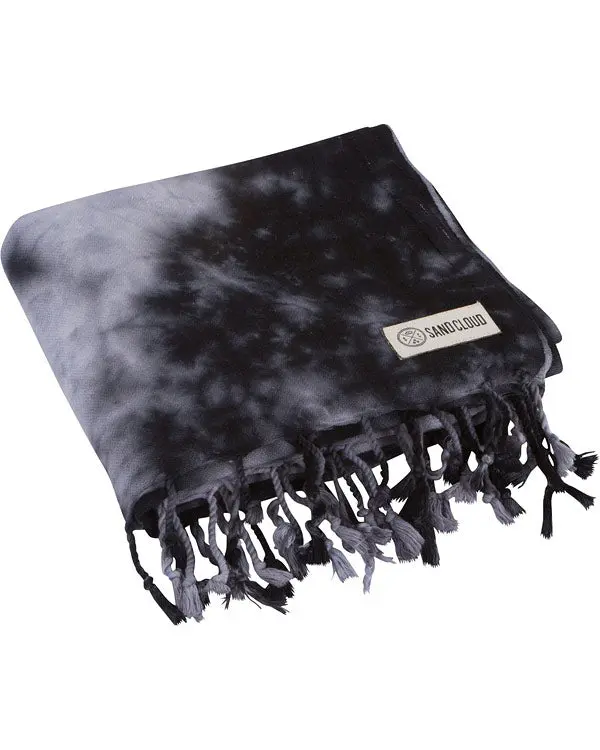 Black Acid Wash Beach Towel- Sand Cloud | Sand Cloud - Image 4