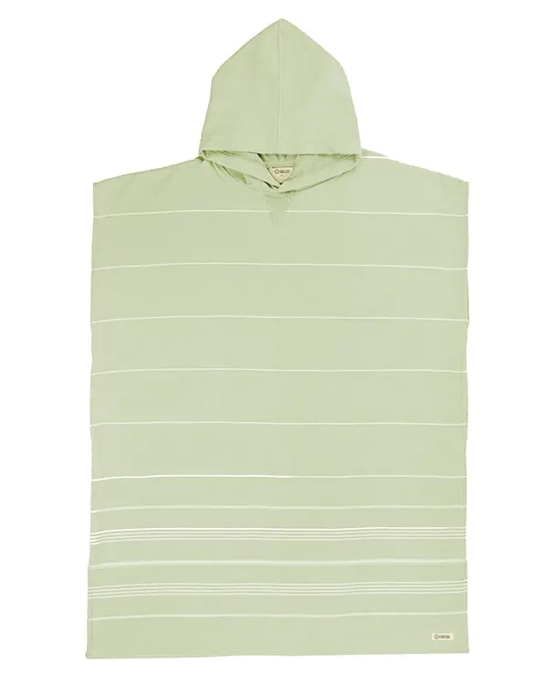 Classic Stripe Hooded Poncho - Celadon Green | Sand Cloud