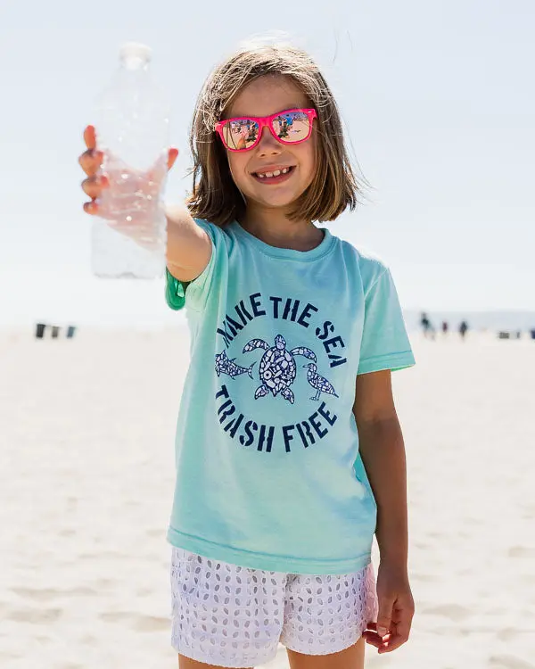 Make The Sea Trash Free Eco Kids Tee | Sand Cloud