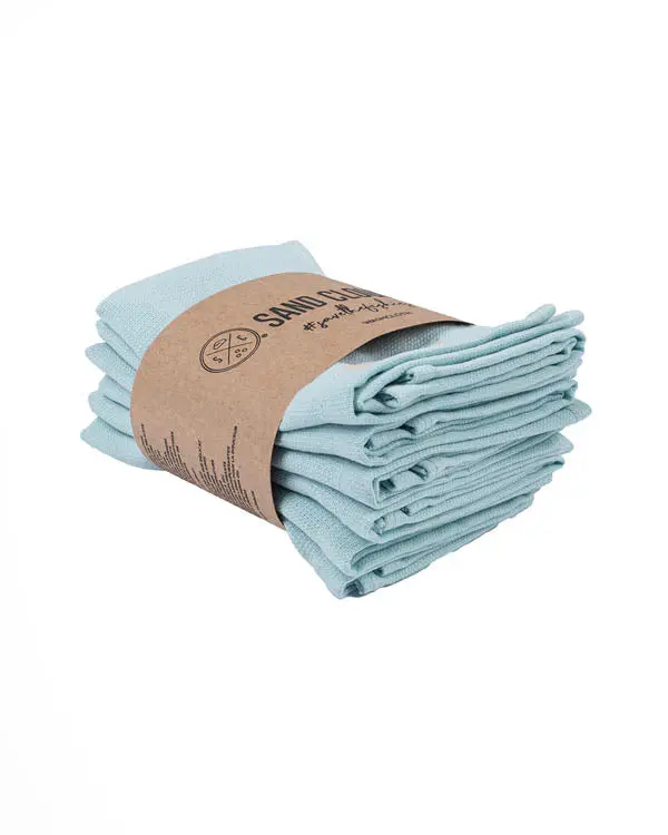 Terra Bath Washcloth Bundle 6 Pack - Seaglass | Sand Cloud