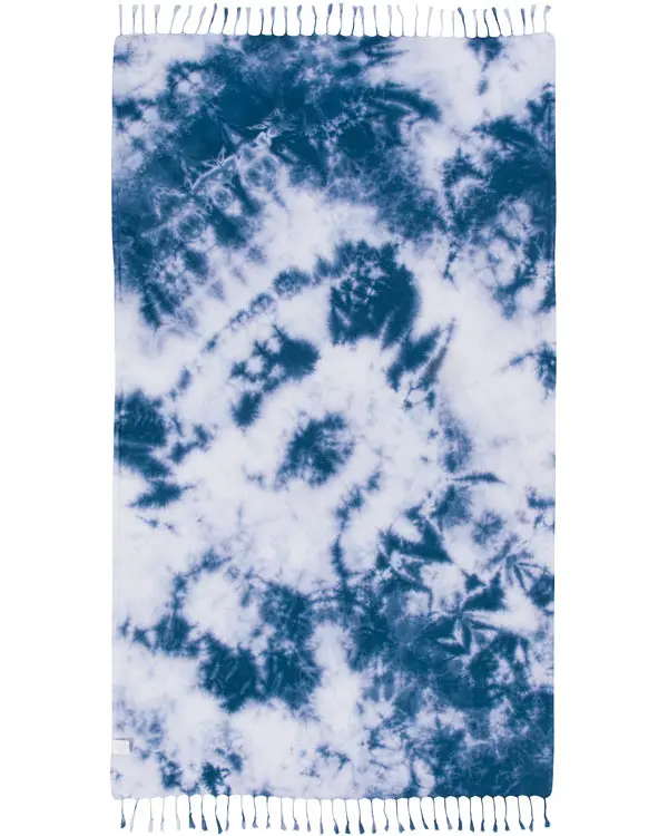 Alternative view of Black Acid Wash Beach Towel- Sand Cloud | Sand Cloud