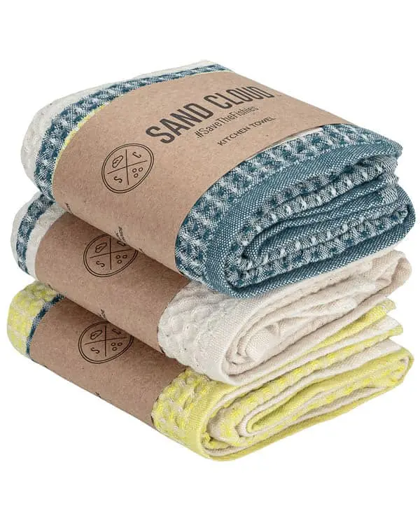 Verbena Waffle Kitchen Towel Bundle - Assorted 3 Pack | Sand Cloud - Image 3