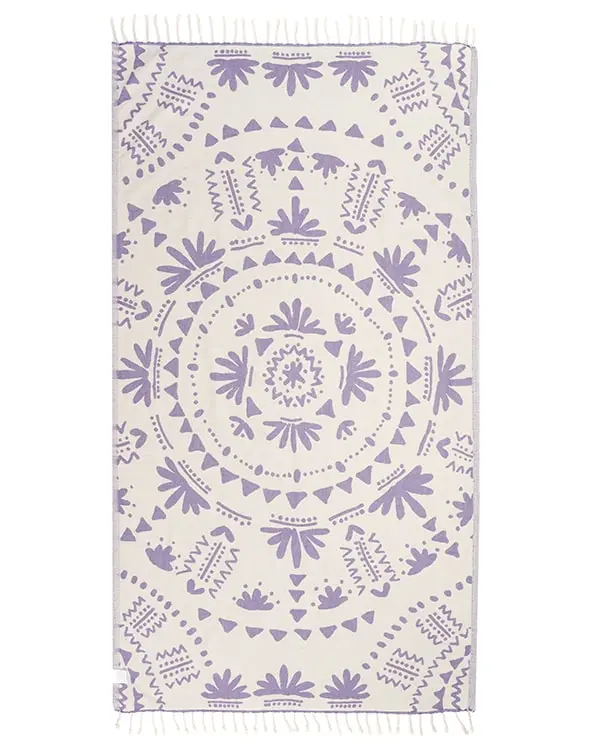 Alternative view of Boho Towel Purple | Sand Cloud